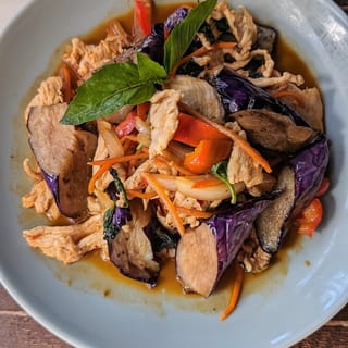 Eggplant Basil Lunch