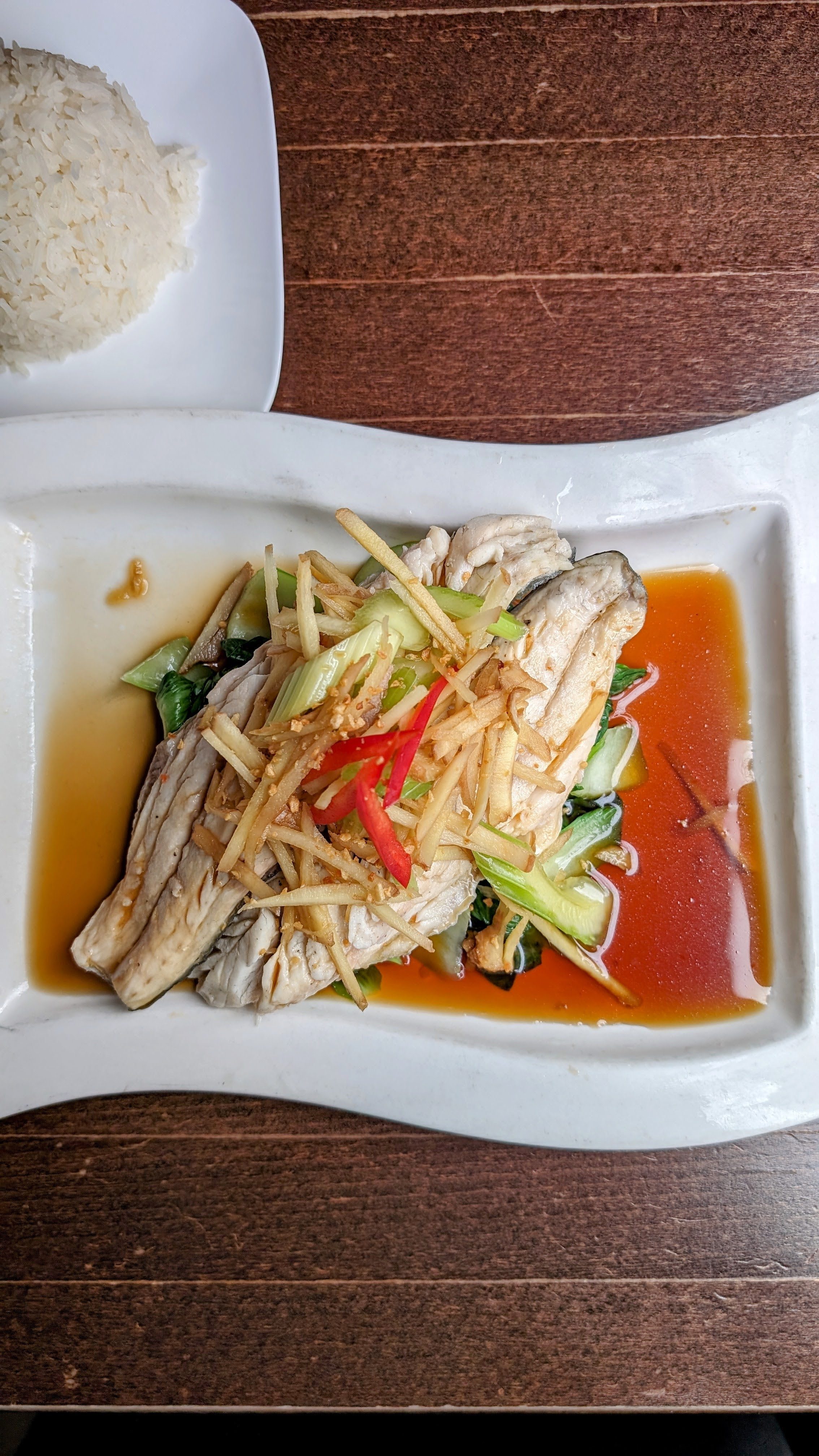 Steamed Gingered Fish.